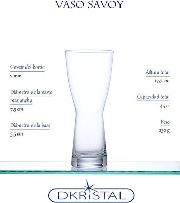 Vaso Cerveza Kristal Savoy 6 unidades Vaso Cerveza Kristal Savoy 6 unidades